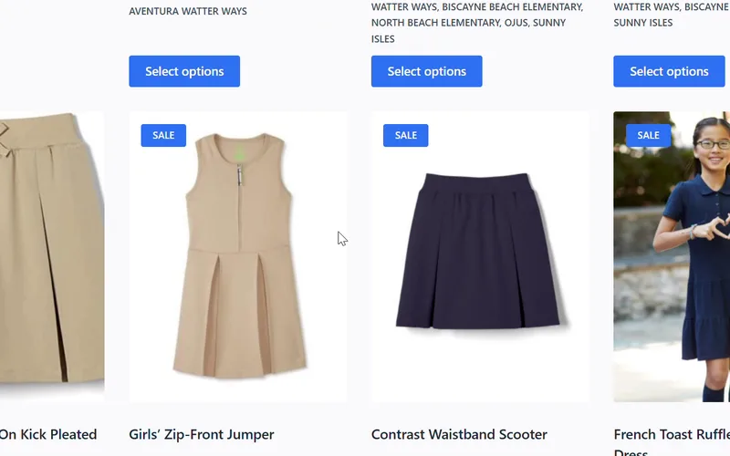 ML School Uniforme website